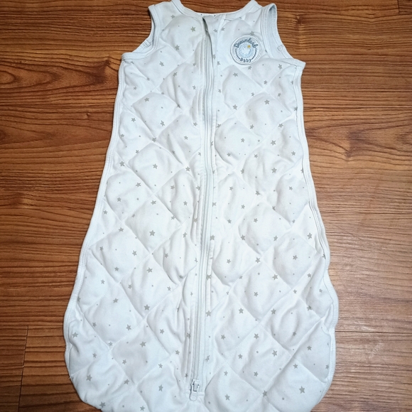 Weighted Dreamland Sleep Sack - White with Gray Stars - Picture 2 of 5